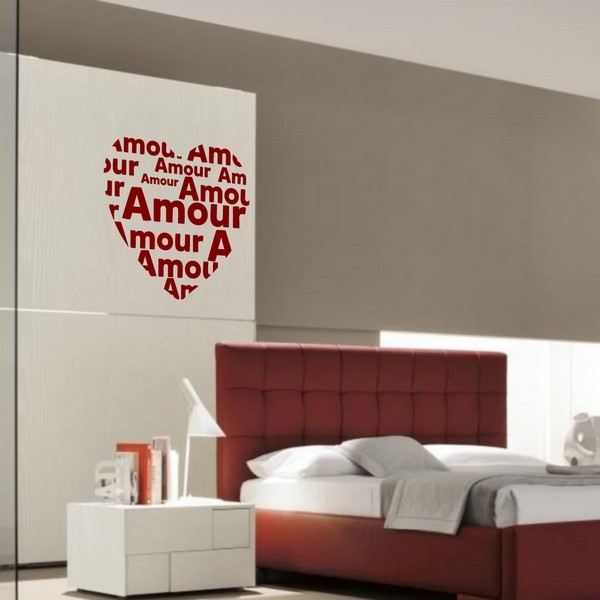 Exemple de stickers muraux: Amour Coeur